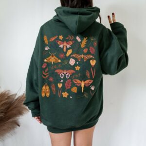 Folk Art Moth Hoodie